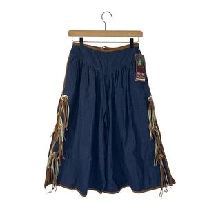 New N’est Ce Pas Denim Fringe Gaucho Pants